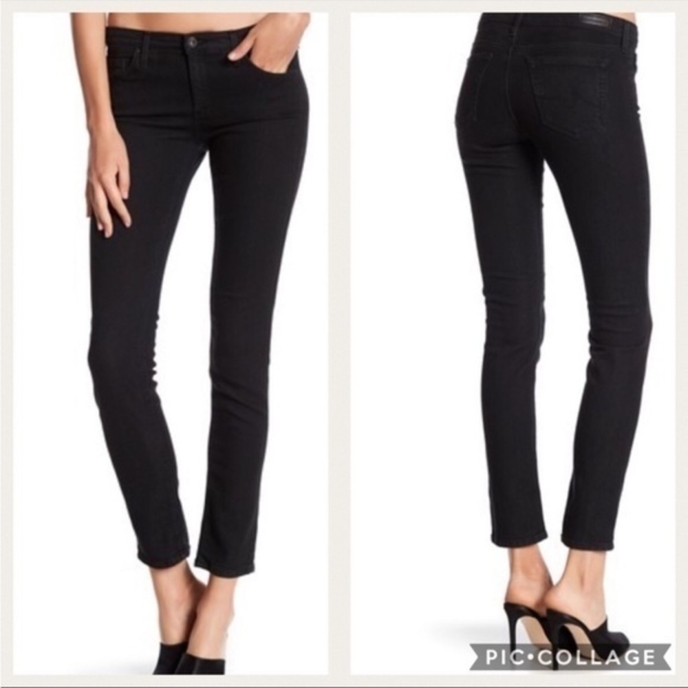 AG Adriano Goldschmied the Stilt Cigarette Leg Black Jeans